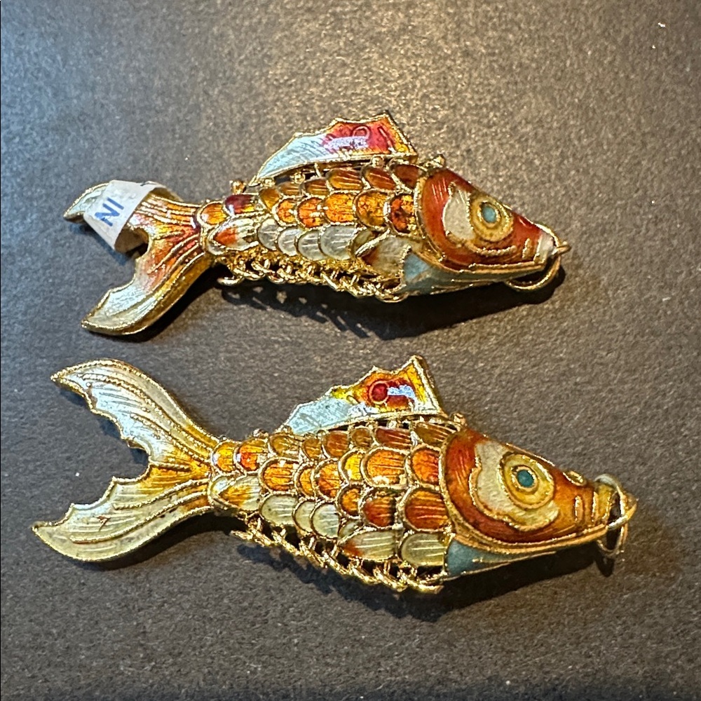 Vintage Enamel Koi Fish - Pick One - Picture 3 of 8